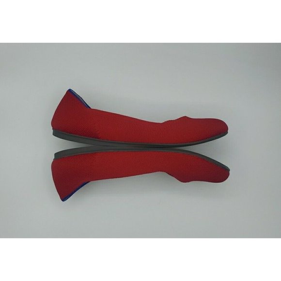 Rothy's The Flat Chili Red Knit Fabric Ballet Flats Shoes Women’s Size 7 - Picture 8 of 10